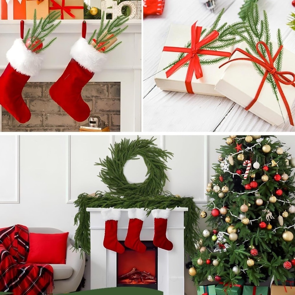Christmas Wreath Fake - 10 pçs natal artificial norfolk ramos