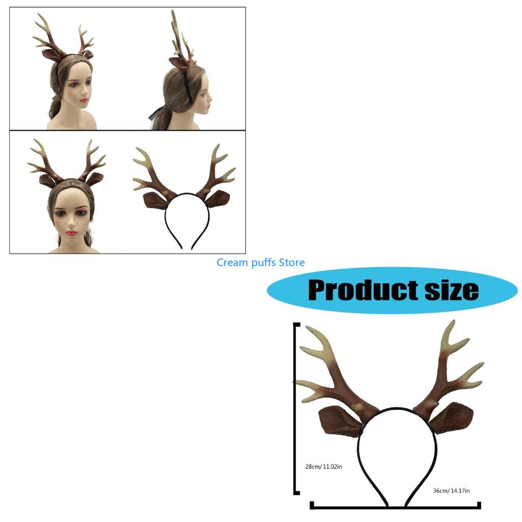 Reindeer Antlers Headband - 50le chifres rena bandana realista veado