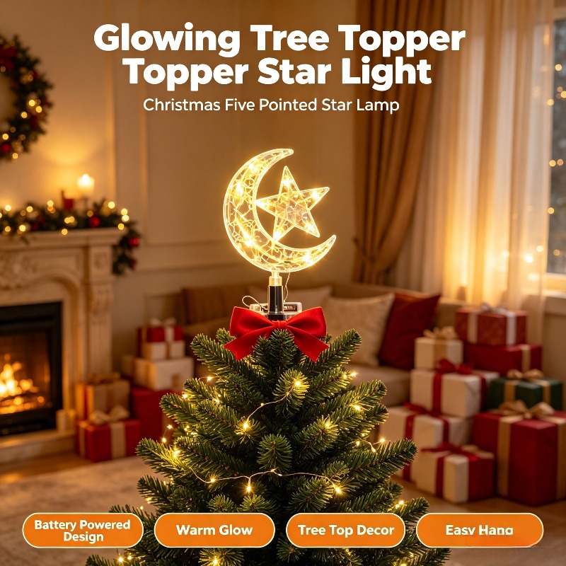 Star Tree Topper - Estrela Iluminada para o Topo da