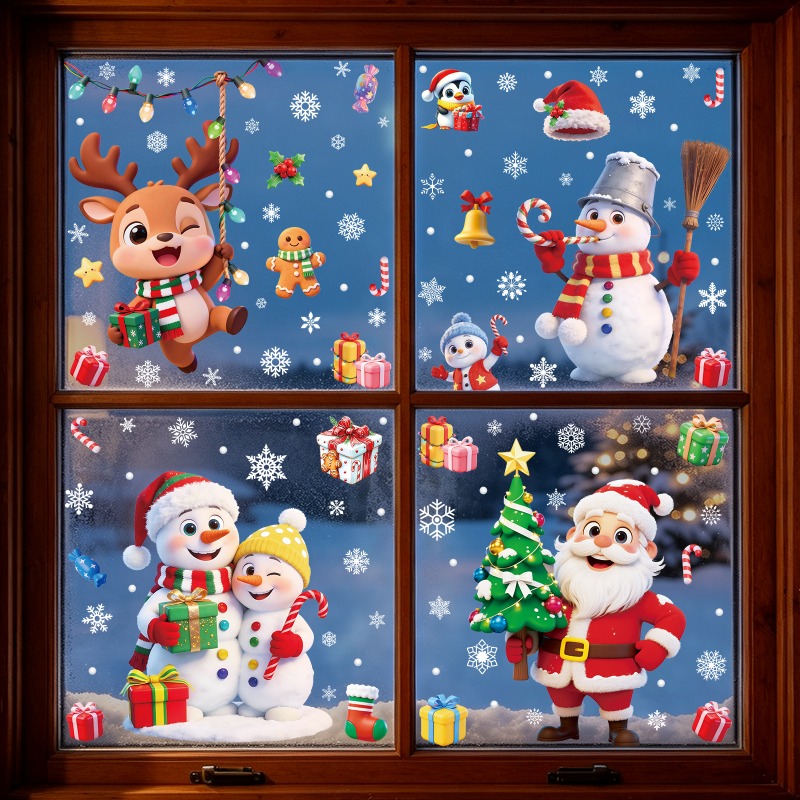 Adesivos Estáticos de Natal em - Snowflake Window Decal avaliação e preço